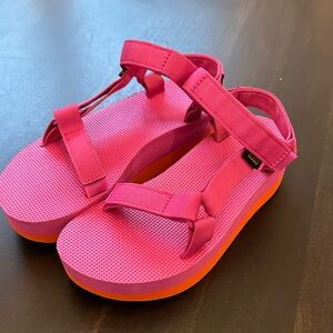 Teva Pink and Orange Sandals
